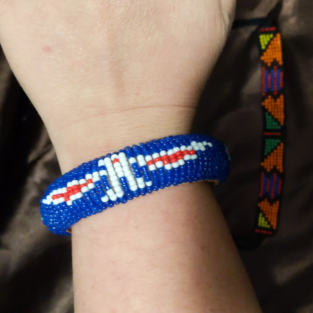 2 Native American Beaded Bracelets - image 2